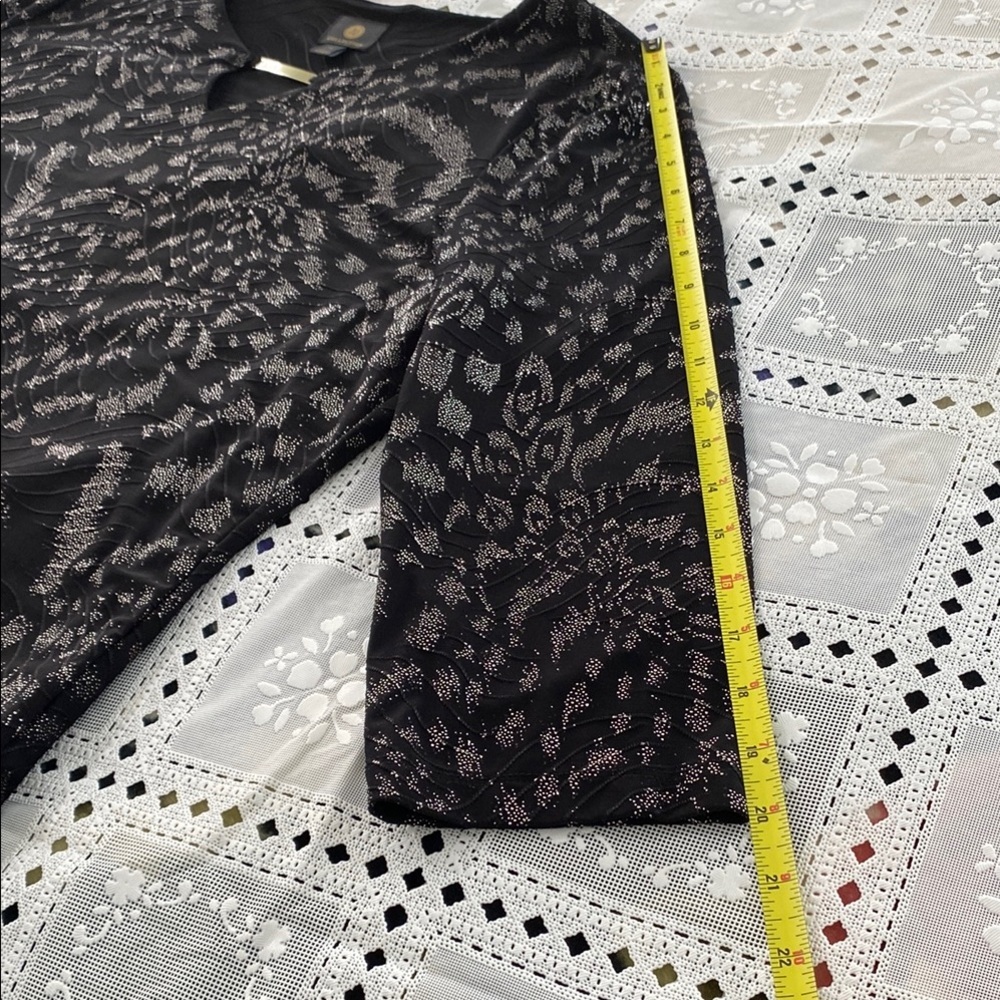 Black And Silver Patterned Blouse - image 6